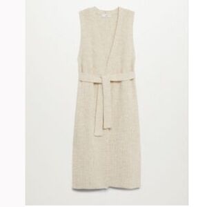 Mango long sleeveless cardigan